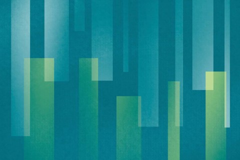 Digitally created abstract geometric business background, featuring vertical blocks in varied