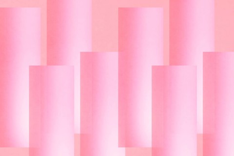 A minimalist abstract illustration featuring varying shades of pink geometric shapes, ideal for