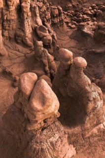 Bizarre and intricate rock formations dominate the landscape at Goblin Valley State Park in Utah,