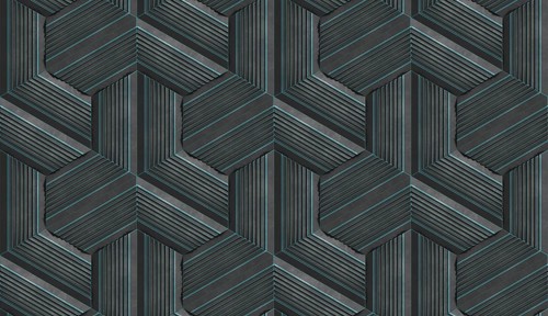 A captivating 3D illustration of hexagon stripes forming a seamless geometric pattern. Perfect for
