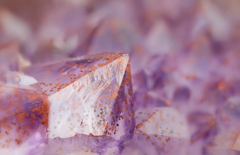 Extreme macro photograph of an amethyst crystal, from the Purple Haze mine near Thunder Bay,