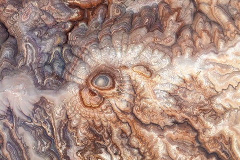 A mesmerizing aerial view of bentonite sandstone formations in Utah, USA, showcasing intricate