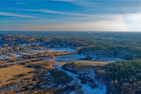Winter landscape in the Schorfheide-Chorin UNESCO Biosphere Reserve. Chorin, Barnim, Brandenburg,