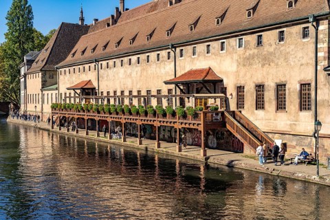 The Old Customs House Ancienne Douane on the Ill in Strasbourg, Alsace, France