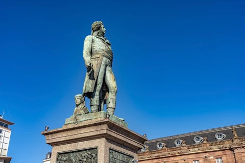 Statue of General Kleber on Place Kléber in Strasbourg, Alsace, France
