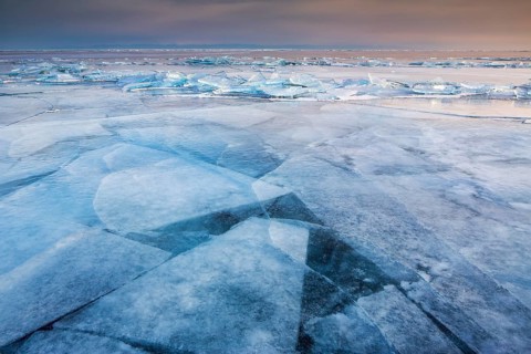 Russia, Siberia. Situated in south-east Siberia, the 3.15-million-ha Lake Baikal is the oldest (25