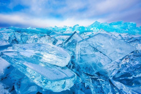 Russia, Siberia. Situated in south-east Siberia, the 3.15-million-ha Lake Baikal is the oldest (25