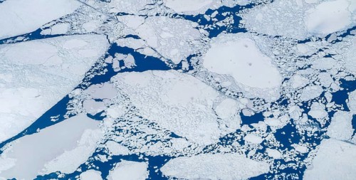 Structures in ice, ice floes, frozen sea, Bothnia, aerial view, Gulf of Bothnia