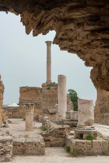 The archeaological ruins of Thermes d'Antonin, the thermal baths of Antoninus, the largest Roman