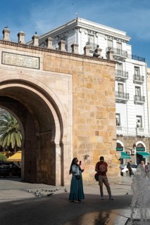 Tunis, Tunisia. 24th May 2024 The old Bab el Bhar a historical city gate and landmark dividing the