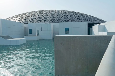 Abu Dhabi, United Arab Emirates. June 23rd 2019 The architecture of the Louvre Abu Dhabi, an art