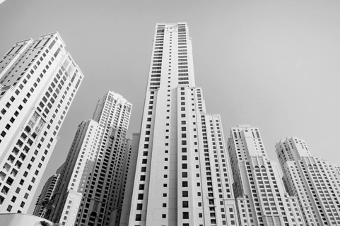 Dubai, United Arab Emirates. July 2nd 2019 Luxury beachside apartments and hotels at Jumeirah