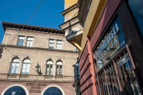 Sarajevo, Bosnia and Herzegovina. July 24th 2019. The elegant architecture of the Bosnian capital,