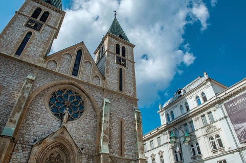 The Sacred Heart Cathedral is a Neo-Gothic designed Catholic church in Sarajevo, also known as the