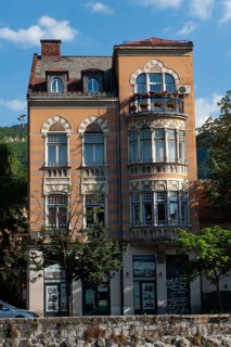 Sarajevo, Bosnia and Herzegovina. July 24th 2019. The elegant architecture of the Bosnian capital,