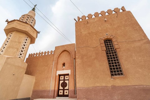 Siwa Oasis, Egypt. March 11th 2018 Attractive Egyptian Mosque in the remote Oasis Town of Siwa in