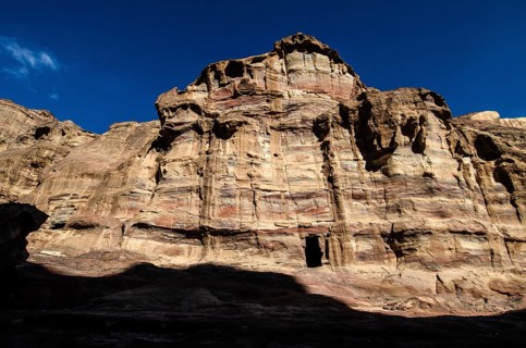 Petra, Jordan. December 10th 2012 Brightly coloured rock formation, Petra, Jordan