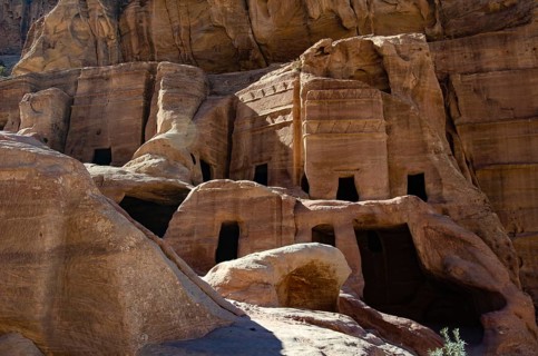 Petra, Jordan. December 10th 2012 Rock cut caves, Petra, Jordan