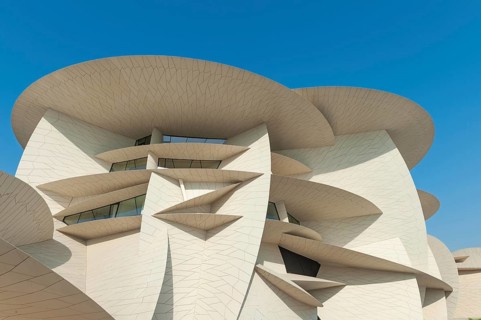 Doha, Qatar. September 21st 2019 National Museum of Qatar otherwise known as The Desert Rose in the