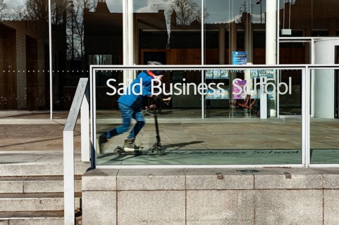 Oxford, England, UK. February 6th 2020 Entrance sign of Said Business School, Oxford University,