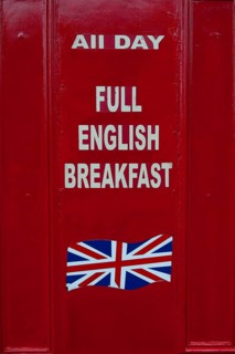 Oxford, England, UK. February 2nd, 2020 Full English Breakfast. Traditional British food advertised