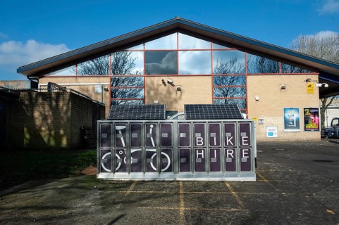 Oxford, England, UK. February 6th 2020 Eco friendly Bike Hire Available at Oxford City Train