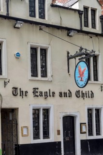 Oxford, England. July 25th 2023 The Eagle and Child Pub in St. Giles, Oxford. The iconic pub was