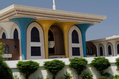 Muscat, Oman. May 26th 2014 The Al Alam Palace is the ceremonial palace of His Majesty Sultan