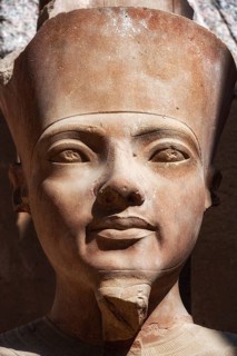 Portrait Statue of Ancient Egyptian Pharaoh Queen Hatshepsut, Karnak Temple, Luxor, River Nile,
