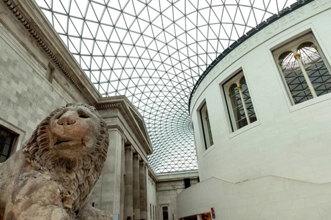 August 2nd 2023. London, United Kingdom Entrance Hall to the British Museum, London, United Kingdom