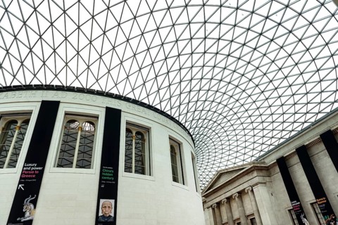 August 2nd 2023. London, United Kingdom Architecture of the Entrance Hall to the British Museum,