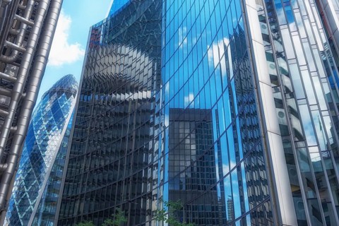 London, United Kingdom. July 9th 2022 Glass fronted offices of the international banking and