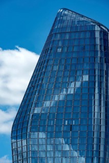 London, United Kingdom. July 9th 2022 Modern glass fronted high rise office building in the city of