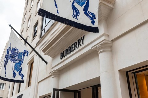 London, United Kingdom. August 2nd 2023 Burberry. Luxury Brand Store Front. Shopping in New Bond