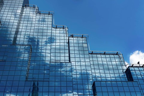 London, England, UK. 9th July 2022. Modern glass fronted office building in the city centre of the