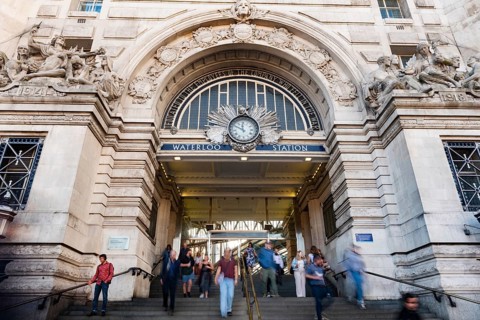 London, United Kingdom. October 10th 2023 London Waterloo Station, a busy commuter station, part of