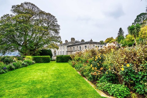 Autumn colors over Plas Newydd House and Gardens and Parkland, Llanfairpwllgwyngyll, Anglesey,