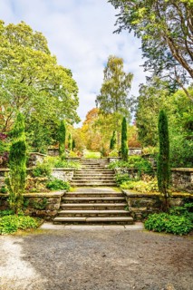 The color of autumn in Bodnant House and Garden, Conwy River, Colwyn Bay, Conwy, Wales, United