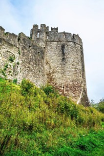 Chepstow Castle, River Wye, Chepstow, Monmouthshire, Wales, UK
