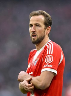 Harry Kane FC Bayern Munich FCB (09) portrait Rain, Football Bundesliga, Allianz Arena, Munich,