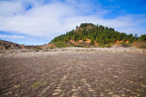 Captivating landscape of El Tanque, Tenerife, featuring the remnants of wheat hiking paths, lush