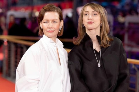 Sandra Hüller, Caro Braun on the Red Carpet in front of the closing gala of the 76th Berlinale at