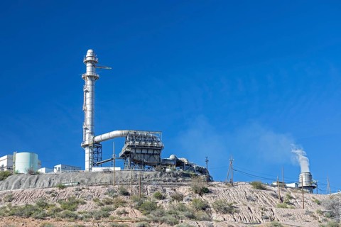 Miami, Arizona - Freeport-McMoRan's Copper Smelter, one of the largest emitters of pollution of