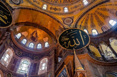 Istanbul, Turkey. 25th July 2013 Aya Sofia or Hagia Sophia Holy Grand Mosque and formerly the