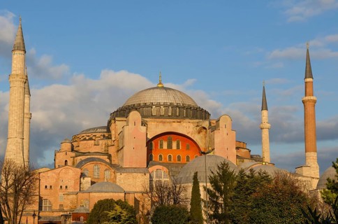 Istanbul, Turkey. December 25th 2011 The stunning exterior of the Aya Sofia Museum, Sultanahmet,