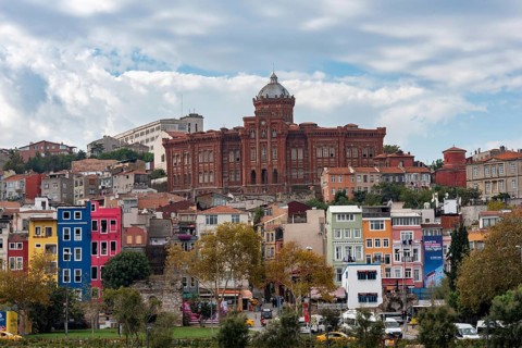 Istanbul Turkey. October 12th 2021 Known as the Red Castle the historical Rum Greek Orthodox high