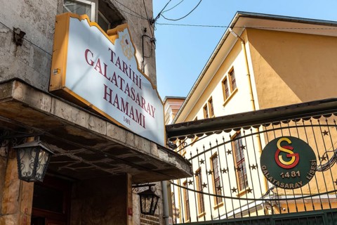 Istanbul, Turkey. August 3rd 2021 The Famous Historical Galatasaray Hammam or Turkish Bath beside