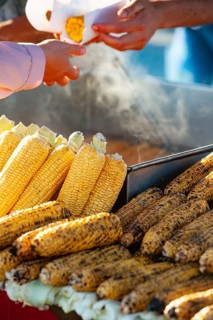 Istanbul, Turkey. June 7th 2019 Misir. Corn on the cob a traditional Turkish street food being sold