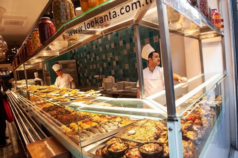 Istanbul, Turkey. November 30th 2019 Turkish Lokanta, traditional restaurant along Istiklal street,