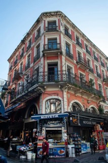 Istanbul, Turkey. November 30th 2019 Elegant architecture of Balik Pasiji, Beyoglu, Istiklal
